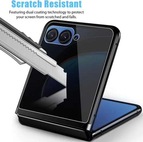 Vista 6 de Protector de pantalla de privacidad para Motorola Razr 40 Ultra (2023) [2 unidades] Protector de pantalla de privacidad rWith [2 unidades] Protector