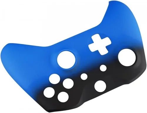 Vista 8 de eXtremeRate Cubierta de placa frontal azul sombra, carcasa frontal suave al tacto, kit de repuesto de agarre suave cómodo para controlador Xbox One