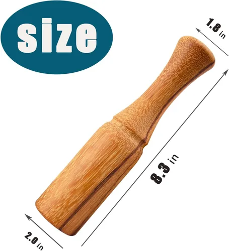 Vista 2 de Mazo de madera para tallar madera, mazo de madera de 10 onzas, mango ergonómico y cómodo que reduce la fatiga de la mano, la cabeza de madera