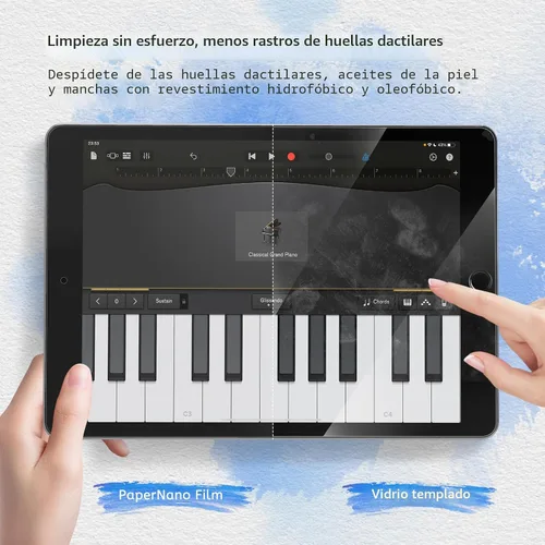 Vista 7 de MOBDIK Paquete de 2 protectores de pantalla Paperfeel compatibles con iPad Air 3 2019/iPad Pro 10.5 2017, película mate, antirreflejos, menos