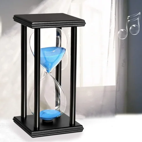 Vista 8 de Lodunsyr Reloj de Arena Temporizador de 30 Minutos para Decoración de Ornamentos Navidad Año Nuevo Cumpleaños Té Mesa de Café Estante de Libros