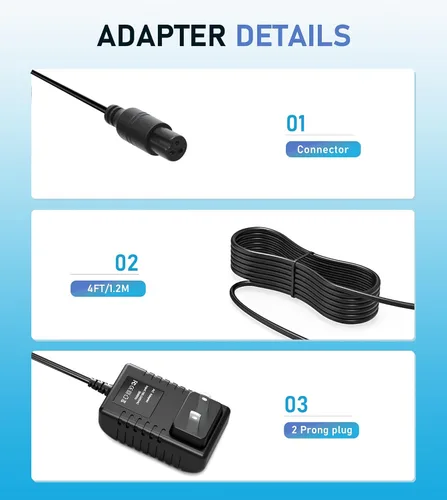 Vista 3 de Adaptador de CC de cargador de 29.4V 1A compatible con Jetson Rogue Hoverboard JROGU Balancing Scooter