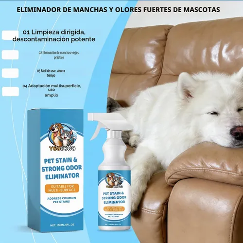 Vista 2 de Eliminador de manchas de mascotas y olores fuertes, destructor de orina