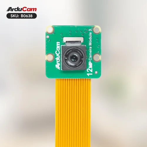 Vista 6 de Arducam para Raspberry Pi Cámara Módulo 3, 12MP IMX708 75° (D) Foco fijo Pi Cámara V3, para Raspberry Pi 5/4B/3B+, Zero