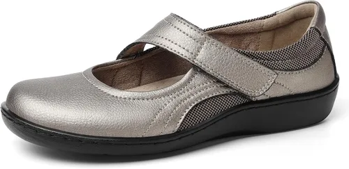 Vista 2 de Oviaric Zapatos planos clásicos y cómodos Mary Jane para mujer, zapatos de vestir casuales a la moda, bonitos zapatos de vestir con puntera cerrada