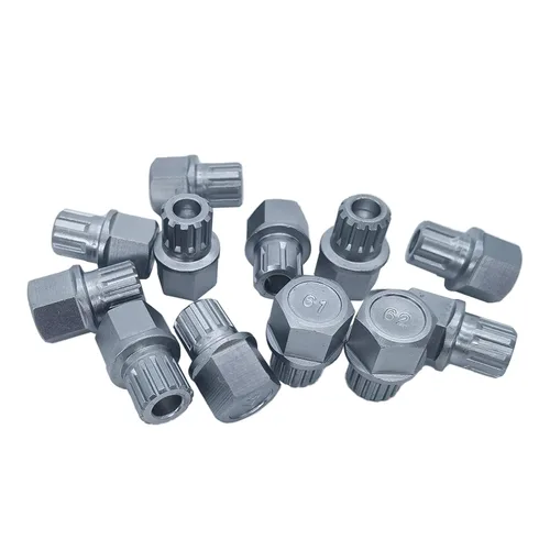Vista 7 de Llave de bloqueo de rueda de acero cromado para Volkswagen, llave de tornillo antirrobo para tuerca compatible con VW (52)