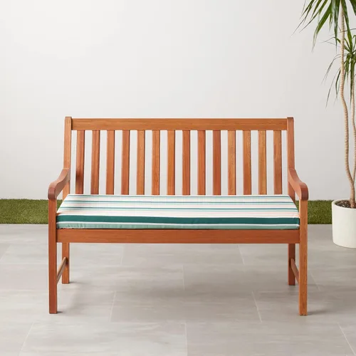 Vista 6 de Amazon Basics - Cojín para banco de patio exterior, 45 x 18 x 3 pulgadas, color rosa, estilo rayas verdes