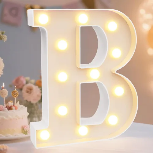 Vista 76 de Pooqla Letras con luces LED de marquesina, letras decorativas iluminadas en blanco cálido y blanco frío, letras del alfabeto iluminadas para niños