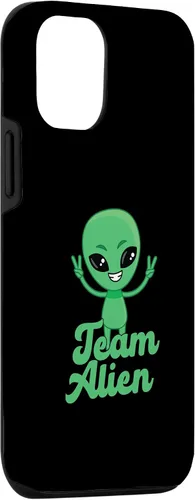 Vista 3 de iPhone 13 Pro para Alien Aliens Lovers Green Alien Meme Team Alien Skin Case