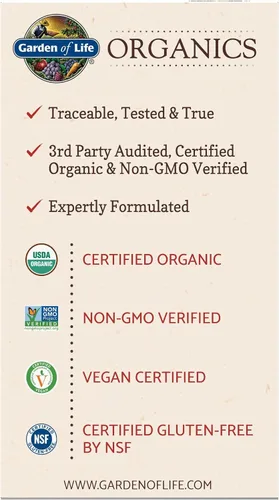 Vista 9 de Garden of Life Suplemento orgánico de Ashwagandha con probióticos y jengibre, apoyo para el estrés, el estado de ánimo y la energía, vegano, sin