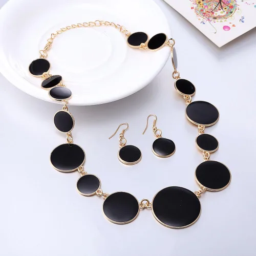 Vista 4 de DL DiLiCa Conjunto de collar y pendientes para mujer con colgante para niña