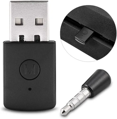 Vista 3 de Mini adaptador USB inalámbrico, receptor de dongle Bluetooth y transmisores se conectan a cualquier dispositivo de audio Bluetooth, enchufe