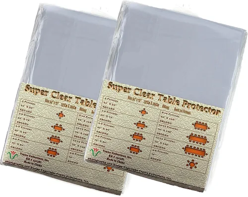 Vista 10 de Protector de mantel y mantel de vinilo 100% duradero, extra resistente, tamaño cuadrado de 54 x 54 pulgadas