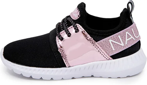 Vista 2 de Nautica - Tenis modernos y con detalles metálicos para niñas zapato deportivo para correr con cordones I kappil I niña grande niña pequeña niña