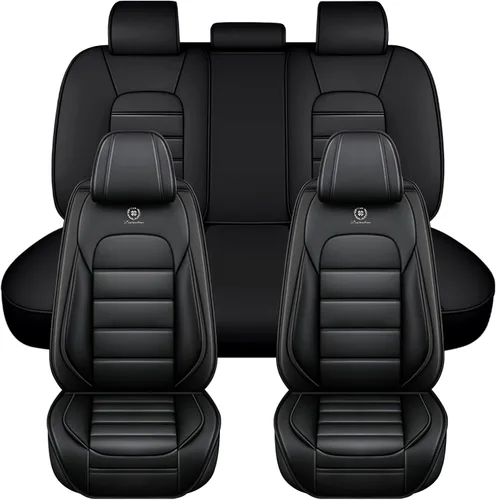 Vista 30 de Fundas de asiento para Chevrolet Chevy Aveo 2004-2011, funda de asiento de automóvil de piel sintética, compatible con bolsa de aire, protector