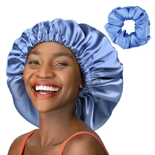 Vista 13 de Winitas Gorro de satén grande para mujeres negras con cabello rizado para dormir