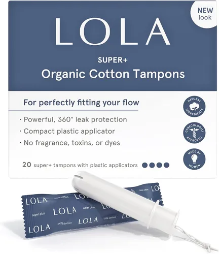 Vista 12 de LOLA Tampones de algodón 100% orgánico, 8 unidades, tampones súper no tóxicos, productos de higiene femenina de período, productos aprobados por