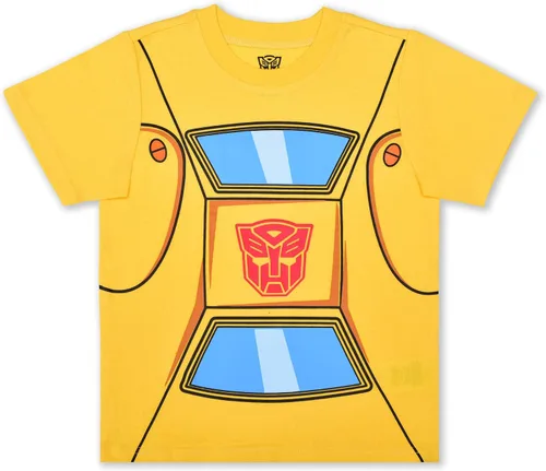 Vista 2 de Hasbro Transformers Optimus Prime and Bumblebee - Conjunto de camiseta y pantalón deportivo para niños pequeños, rojoazul o amarillogris