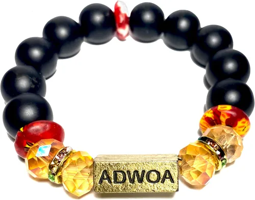 Vista 74 de Pulseras africanas tradicionales con nombre nacido en el día para mujeres de Ghana, materiales naturales, ajuste cómodo y holgado