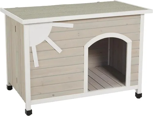 Vista 10 de MidWest Homes for Pets Eilio - Casa plegable de madera para perros, no requiere herramientas para el montaje, casa para perros ideal para razas