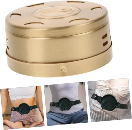 Vista 3 de Outanaya Caja de cobre portátil Moxa Tanque creativo Moxibustión para terapia Diseño ligero para múltiples partes del cuerpo Material de cobre