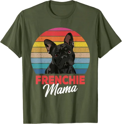 Vista 56 de Frenchie Mama - Camiseta divertida de regalo para niñas y perros Bulldog Francés, Negro, S