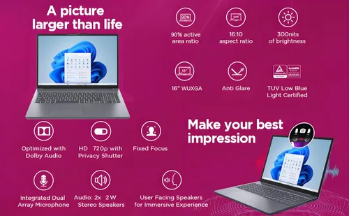 Vista 3 de Lenovo Portátil de negocios, 16 GB de RAM, SSD de 256 GB, i5-13420H