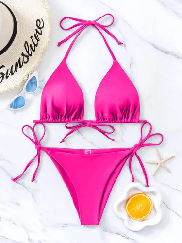 Vista 13 de Rajputana Conjunto de bikini para mujer, traje de baño brasileño de dos piezas con tanga