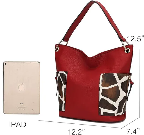 Vista 4 de MKF Hobo - Bolso para mujer, piel sintética, con asa superior