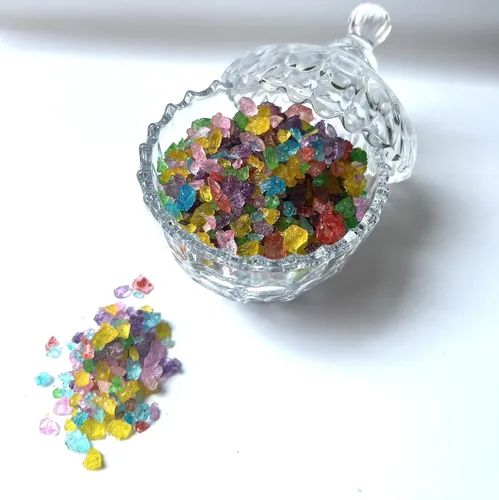 Vista 4 de SweetGlob Old Fashioned - Gemas de caramelo de azúcar de roca medianas, cristales de roca de azúcar (1 libra, sabores surtidos)