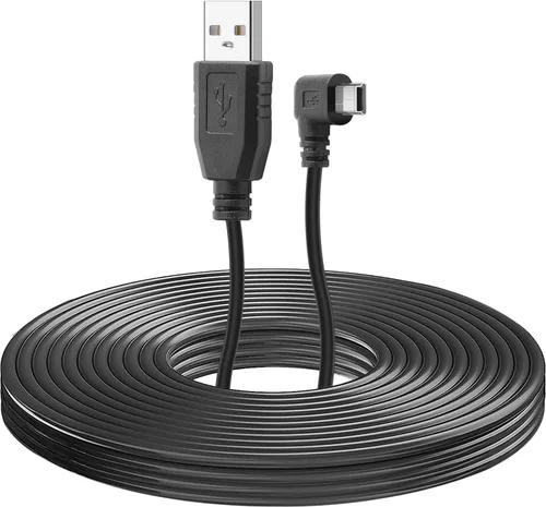Vista 7 de Mini cable de alimentación USB de 90 grados en ángulo recto (sin transferencia de datos) - USB 2.0 A-macho a Mini-B cable de alimentación