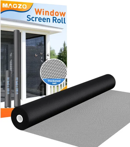 Vista 9 de MAGZO - Reemplazo de pantalla de ventana, 36" de ancho x 90" de largo, pantalla resistente para ventanas y puerta ajustable, pantalla enrollable