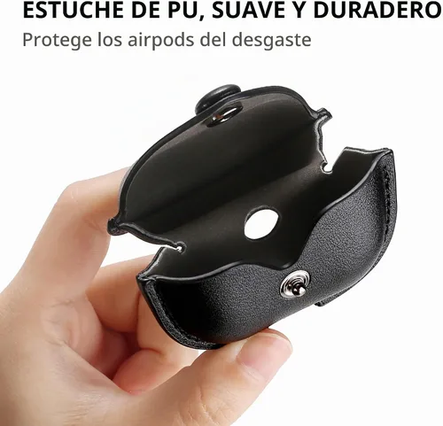 Vista 3 de MODOS LOGICOS Funda para Air Pods 3 (2021), funda de cuero con cierre rápido seguro compatible con Apple AirPods 3ª generación de funda de carga