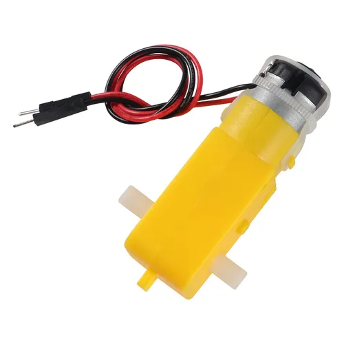 Vista 3 de Motor TT de engranajes eléctricos de CC de 3 V-6 V, motor de engranaje precableado de doble eje, chasis de coche inteligente para bricolaje, robot