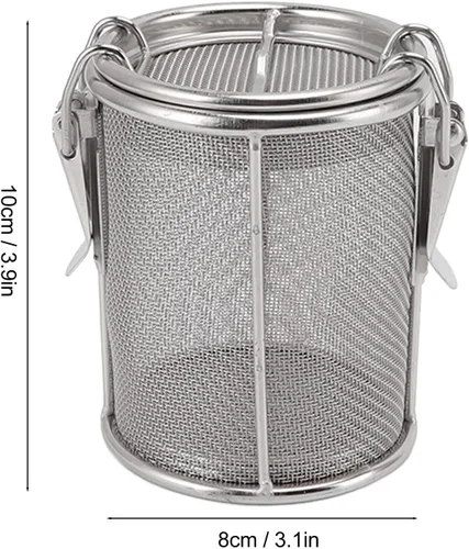 Vista 2 de Infusor de bolas de té de acero inoxidable 304, colador multifuncional para condimentos con gancho de cadena extendido, ideal para hacer té y cocinar