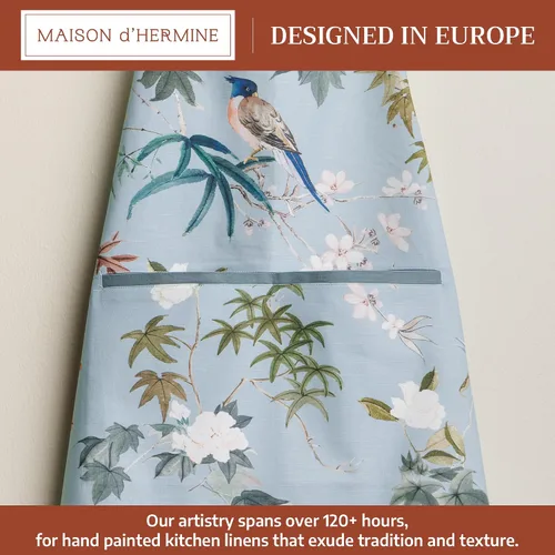 Vista 1047 de Maison d' Hermine Delantales para mujer con bolsillo, 100% algodón (27.50 x 31.50 pulgadas)