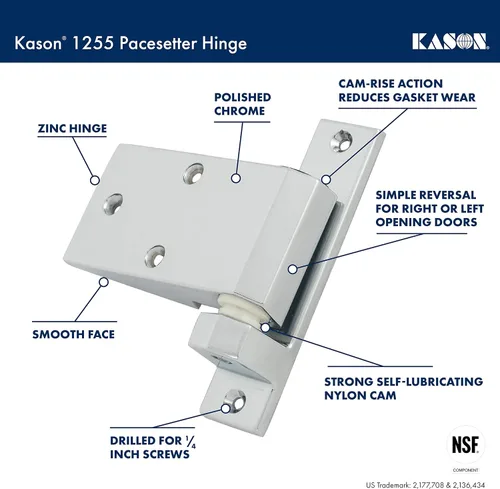 Vista 2 de Kason Bisagra Pacesetter 1255, cara lisa, 11255V00004C