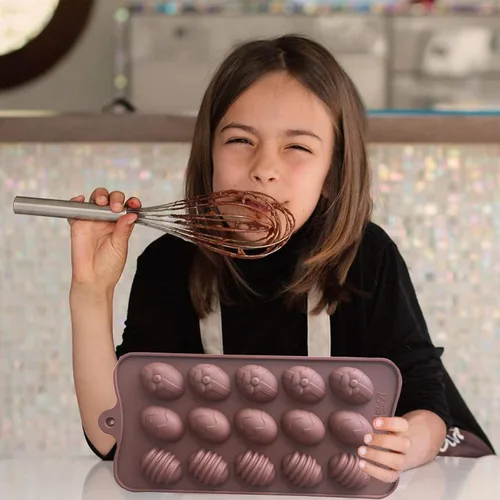 Vista 6 de Molde de silicona para chocolate de Pascua, molde de silicona con forma de huevo, moldes para hornear para dulces de Pascua, mini jabón, pastel