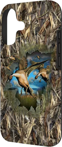 Vista 2 de Carcasa para iPhone 17, diseño de camuflaje de caza de aves acuáticas