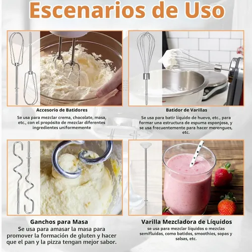Vista 4 de Accesorios para batidora de mano compatibles con batidora de mano KitchenAid KHM3 KHM5 KHM7 KHM9, batidoras turbo batidoras de mano para Kitchenaid