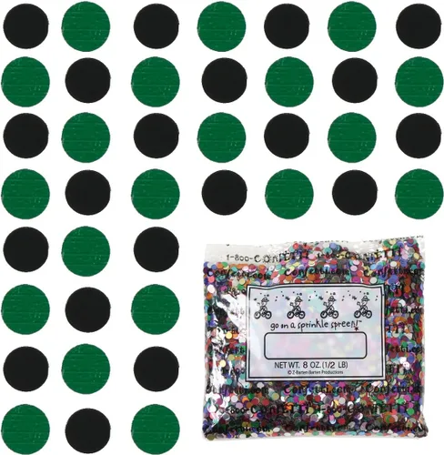 Vista 84 de Confetti Circle 1/4" Negro, Azul Marino Combo - 2 bolsas de media onza (1 oz) (8550/9971)