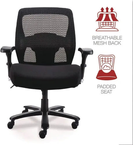 Vista 8 de Alera Alera Faseny Series - Silla de gerente grande y alta, soporta hasta 400 libras, altura del asiento de 17.48 a 21.73 pulgadas, asiento