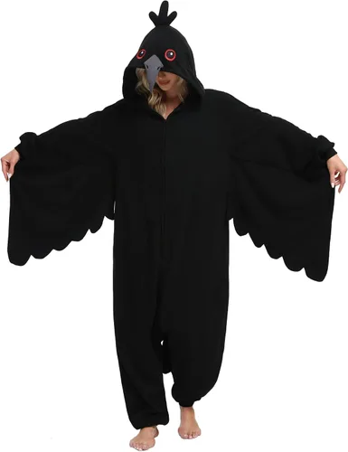 Vista 27 de BGOKTA Pijama de animal de Halloween para adultos, disfraz de cosplay, ropa para el hogar, una pieza Lty1-p