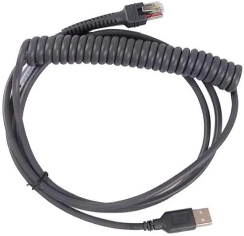 Vista 3 de PARTSHE Paquete de 2 cables USB LS2208 para Motorola Symbol LS2208AP LS1203 LS4208 LS4278, cable USB en espiral de 9 pies tipo A a RJ48