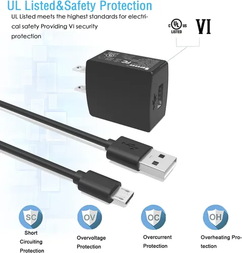 Vista 4 de Superer Cable de alimentación micro USB apto para Roku Streaming Stick 4K+ 3500/3600/3800, apto para Premier Express Plus
