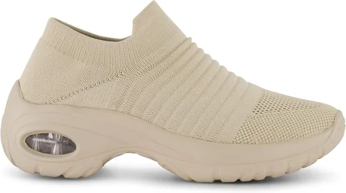 Vista 4 de CUSHIONAIRE Breeze - Tenis de punto elástico para mujer espuma viscoelástica y tecnología LiteSole NegroBl 1