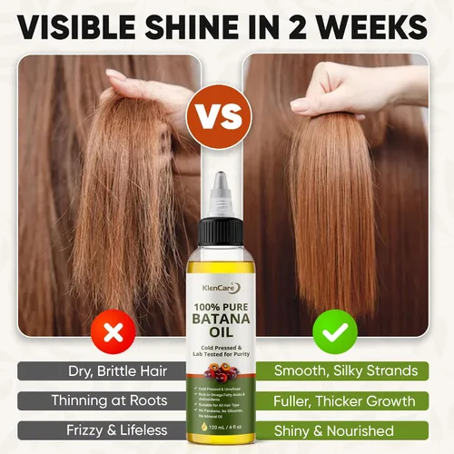 Vista 6 de Aceite para el cabello Batana 100% puro sin refinar – Tratamiento orgánico crudo prensado en frío para el crecimiento del cabello y cuero cabelludo