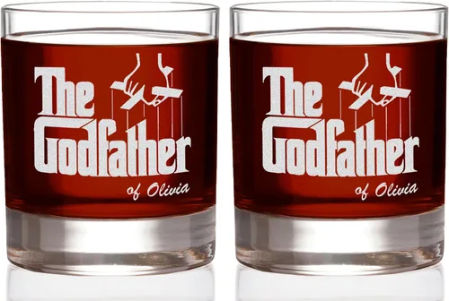 Vista 13 de The Godfather Don - Vaso de pinta grabado con texto personalizado, con licencia oficial, calidad premium, cristalería artesanal, vaso de cerveza