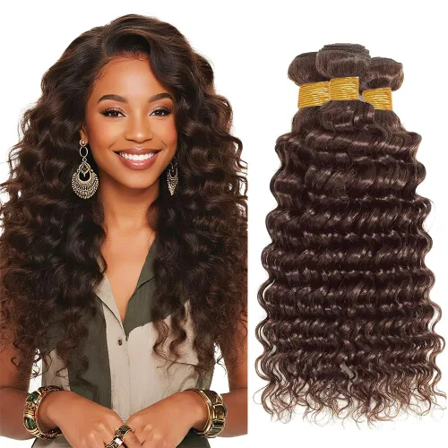 Vista 46 de Color 30 paquetes de cabello humano marrón onda del cuerpo paquetes 8 10 12 pulgadas brasileño virgen Remy extensiones de cabello humano doble trama