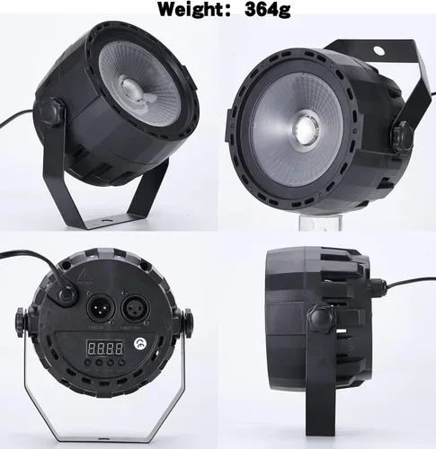 Vista 7 de SHEHDS Luces LED de 30 W COB Wash RGB 3 en 1 luces de fiesta con control remoto y DMX, activado por sonido para bodas, Navidad, espectáculos
